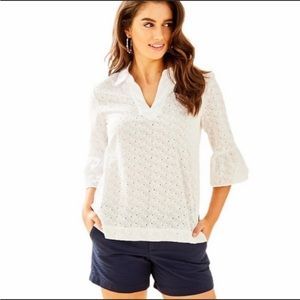 Lilly Pulitzer white long sleeve top